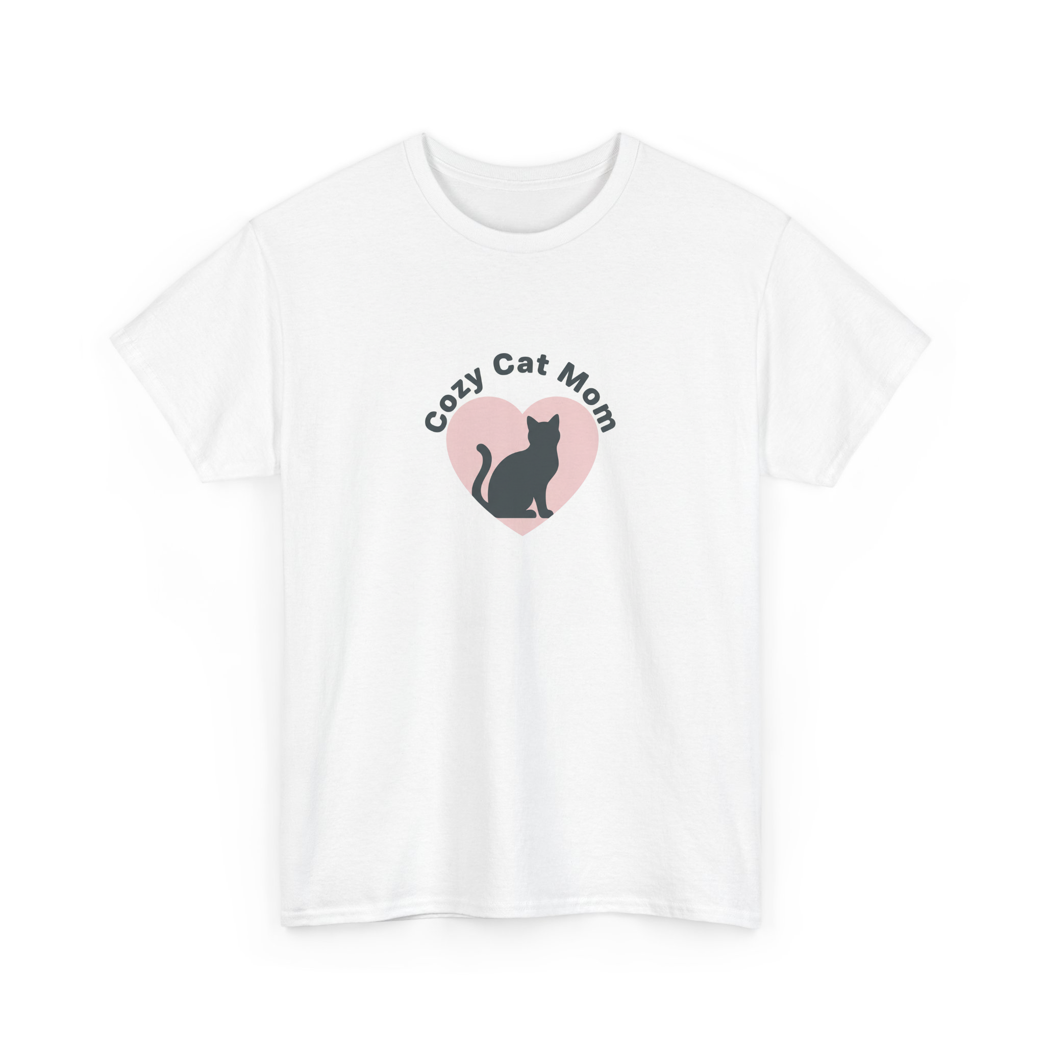 Cozy Cat Mom Vibes Minimalist Design mq7evd1l324 - Adult Unisex T-Shirt
