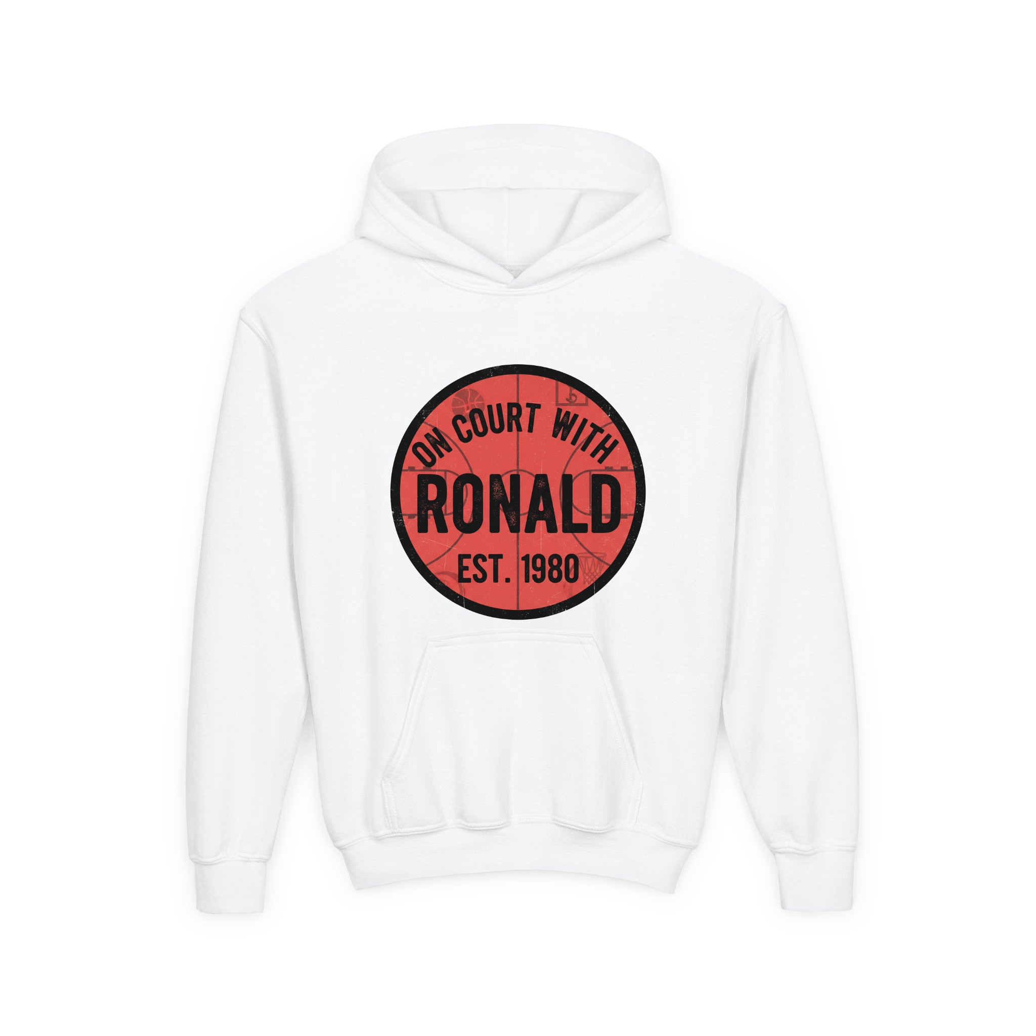 On Court With Ronald Retro Merch Design mq4qb3ehj55 - Pullover Hoodie